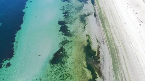 Looking Down at the Beach along Alki Boulevard in Seattle Washington Stock Footage 137362777