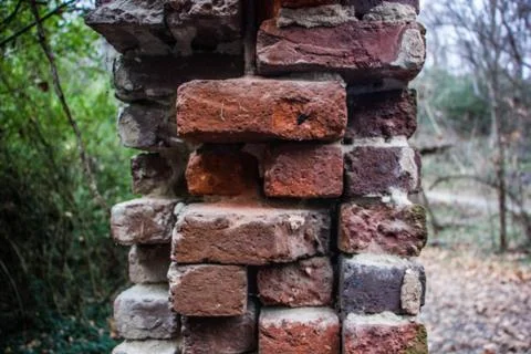 Looking Down Brick wall Stock Photos
