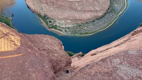 Looking Down Canyon Edge Horseshoe Bend Trail Vidéo 336181783