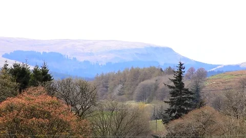 Looking down on Carron dam Valle Stock Footage 74642571