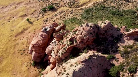 Looking Down on the Caves Stock Footage 170279149