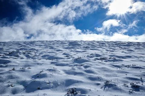 Looking down the chasm of the route Stock Photos