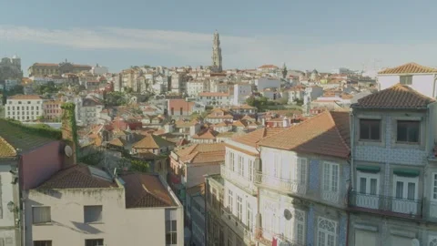 Looking down at the city from the cathedral terrace. Stock Footage 327687628