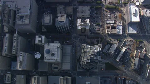 Looking Down On The City Stock Footage 65431085