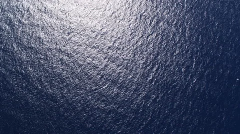 Looking down on crinkled blue Pacific waters near the Hawaiian coast Stock Footage 59347449