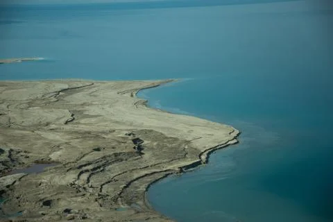 Looking Down on the Dead Sea Stock Photos