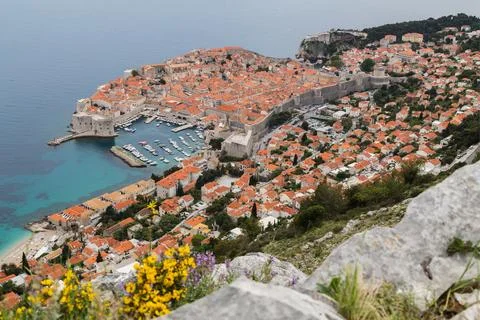 Looking down on Dubrovnik Stock Photos