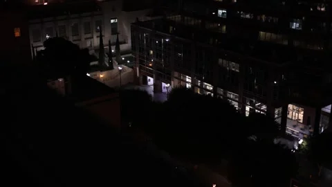 Looking Down On Empty Night In Downtown Los Angeles Stockbeeldmateriaal 315722241