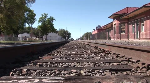 Looking Down Empty Train Tracks 스톡 동영상 50770559