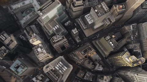 Looking down into Financial District near WTC site. Shot in 2011. Stock Footage 59526915