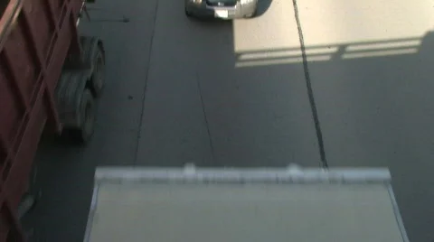 Looking Down At Highway 1 Stock Footage 280030