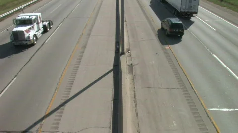 Looking Down At Highway 2 Stock Footage 280036