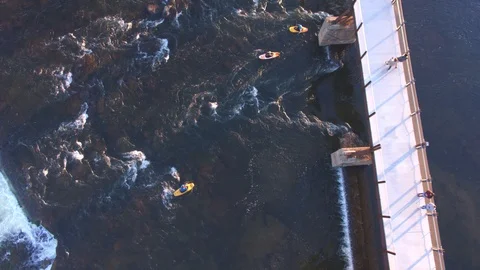 Looking Down on James River From Bridge, Richmond Virginia Vídeo Stock 120929353