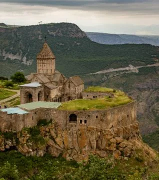 Looking down at Khor Virap monastery Foto stock