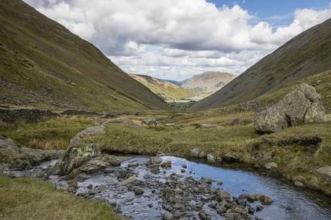 Looking down Kirkstone Pass Foto stock