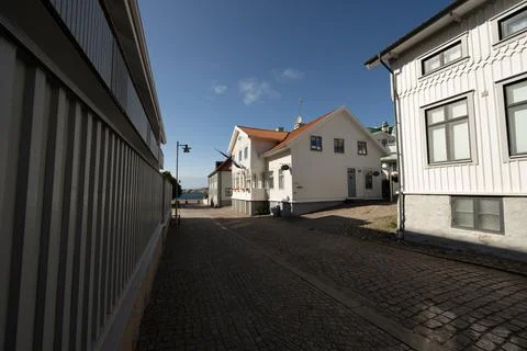 Looking down Långgatan in summer Stock Photos