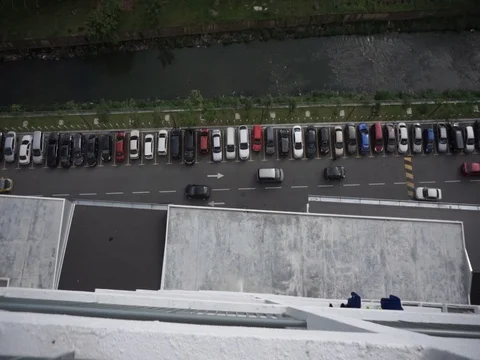 Looking down from level 30 Stock Footage 92652529