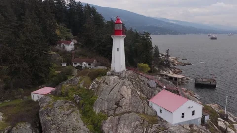 Looking down on Light House from Above 스톡 동영상 333711700
