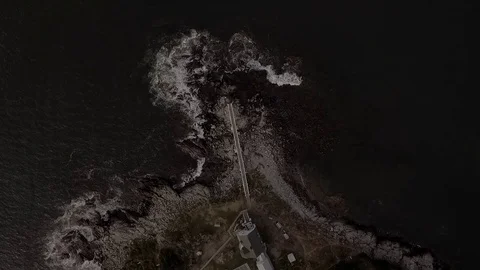 Looking down on Lighthouse point Stock Footage 84746281