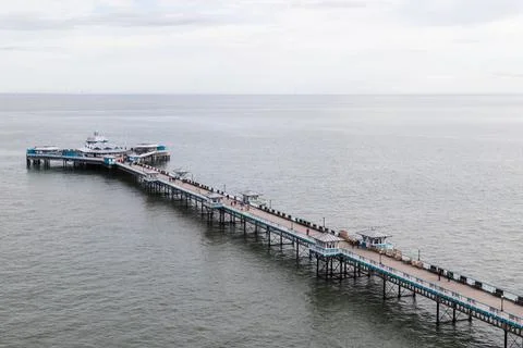 Looking down on Llandudno Pier Stock Photos