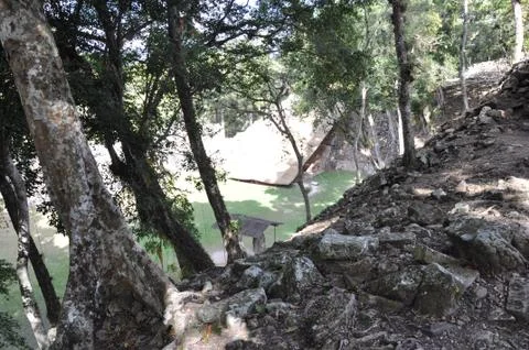 Looking Down on the Lost City of Copan Stock Photos