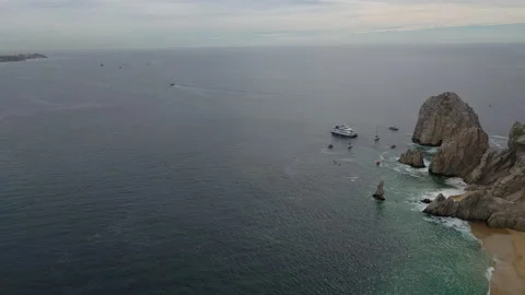 Looking down on Lovers beach. Video stock 133218881