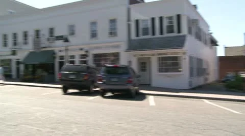 Looking down main street Stock Footage 8981481
