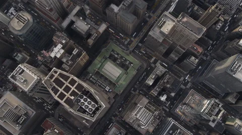 Looking down onto Midtown Manhattan. Shot in 2011. Stock Footage 59526929