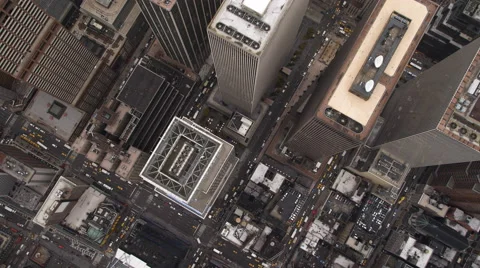 Looking down into Midtown Manhattan. Shot in 2011. Stock Footage 59527087