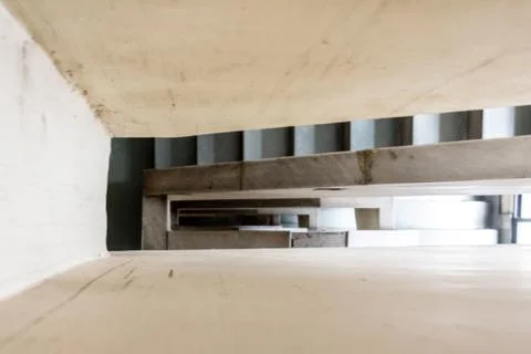 Looking down an old stairwell Stock Photos