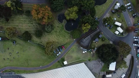 Looking down over Gardens Stock Footage 152922891