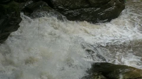 Looking Down the Rapids Stock Footage 11299526