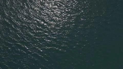 Looking down at the rippling waters of the Aegean Sea Stock Footage 288729466