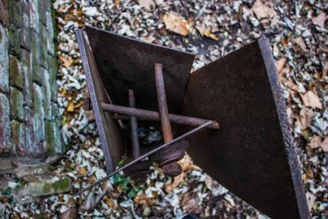 Looking down a rusty beam Stock Photos