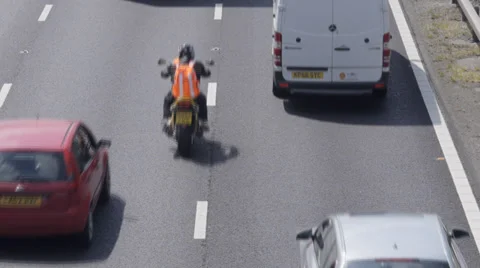 Looking down on slow moving traffic Video stock 39456558