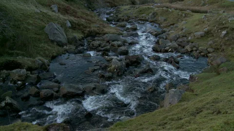 Looking down a small stream or river Video stock 508133