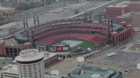 Looking down from the St Louis Arch Stock Footage 35335705