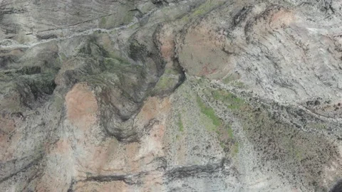 Looking down into the steep gorges of Waimea Canyon in Kauai Stock Footage 138658745