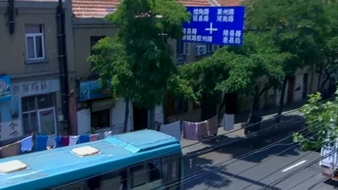 Looking down the street Stock Footage 253772851