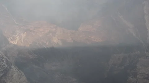Looking down volcano in Ambrym, Vanuatu HD Video Stock Footage 64796906