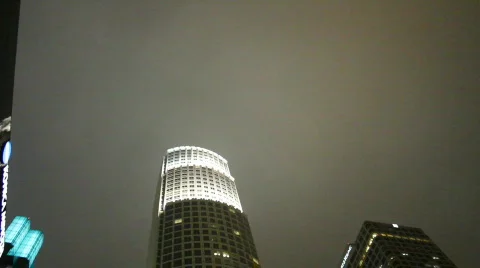 Looking up at Downtown LA Stock Footage 773400