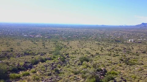 Looking east from the superstitions. Video stock 120372049