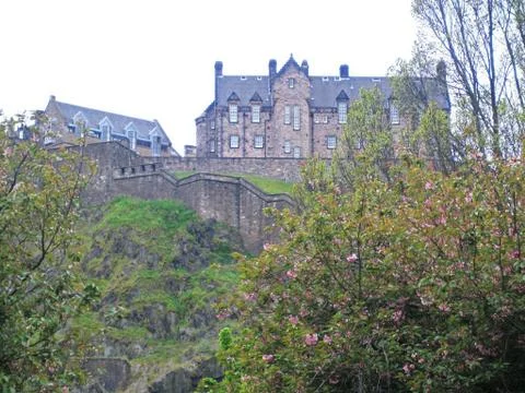 Looking Up - Edinburgh Castle Stock Photos