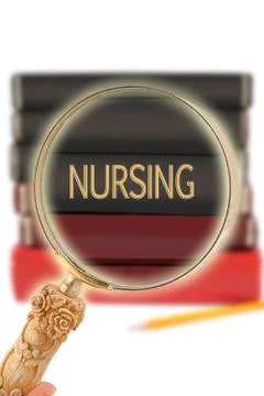 Looking in on education - nursing Foto stock