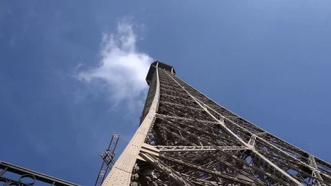 Looking Up At The Eiffel Tower Stock Footage 84898170