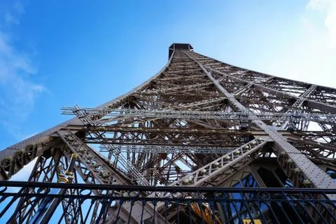 Looking Up At The Eiffel Tower Stock Photos