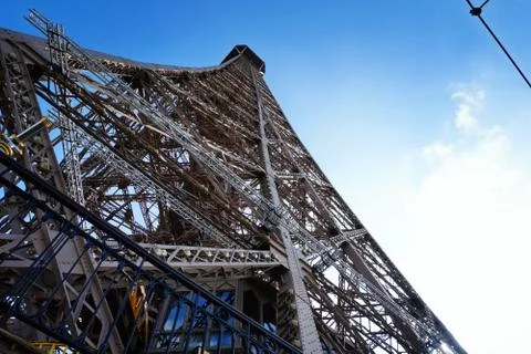 Looking Up At The Eiffel Tower Stock Photos