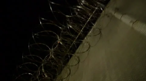 Looking up the fence Stock Footage 38412118