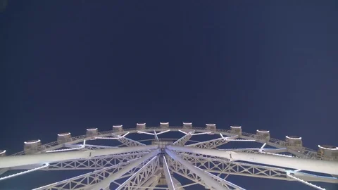 Looking up at ferris wheel in the evening Stock-Footage 83538205