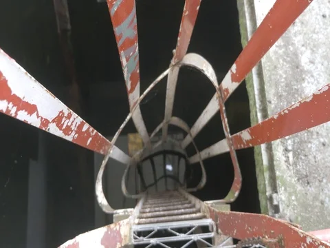 Looking in to a flooded room down a ladder. 4K 스톡 동영상 70319906